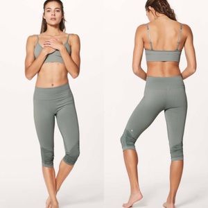 Lululemon Awakening Crop- Taryn Toomey Collection in Earl Grey